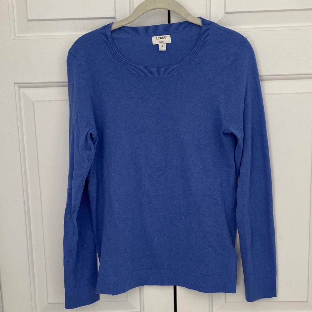 J. Crew women’s lightweight cornflower Blue Crewneck Sweater